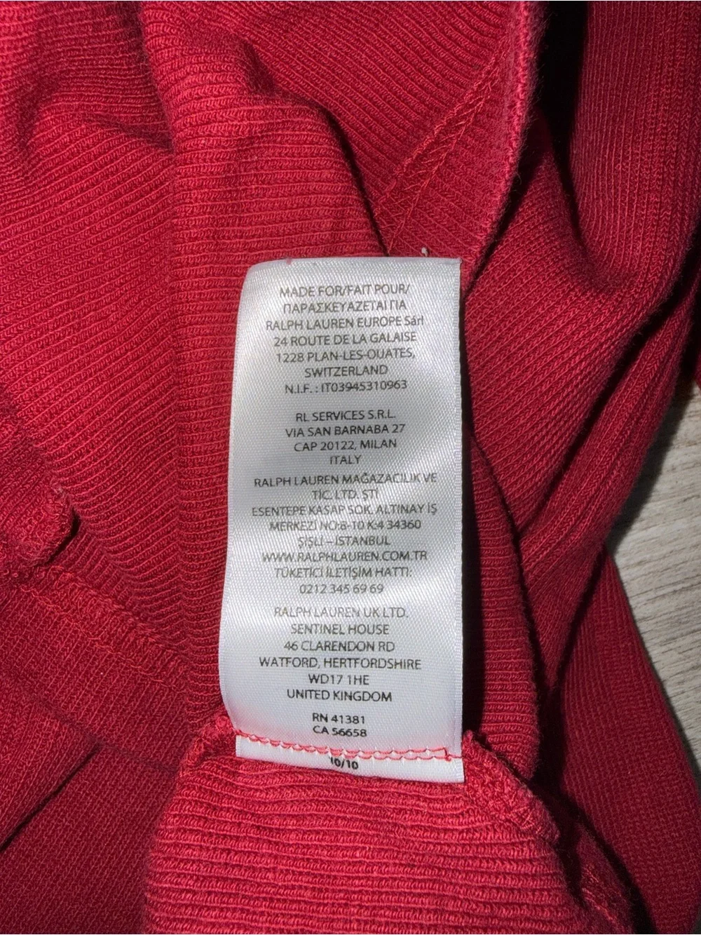 Ralph Lauren Red Crewneck Pullover Kids Size L 14-16